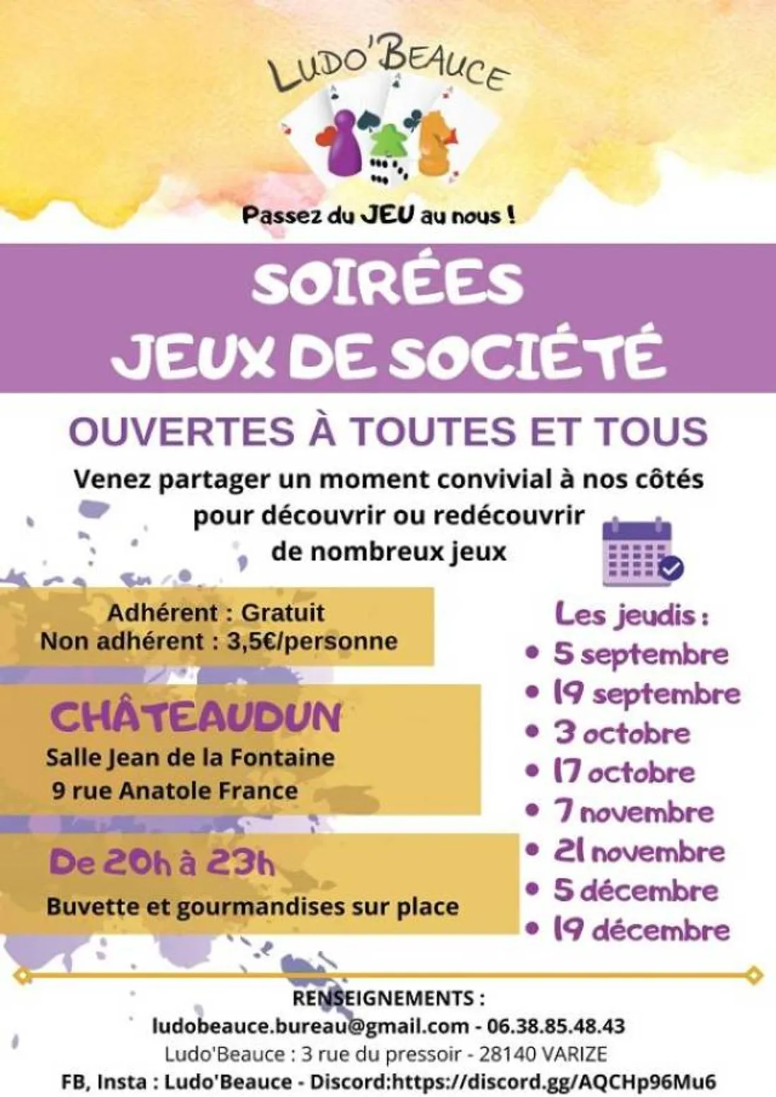 CHÂTEAUDUN - Soirée jeux de société