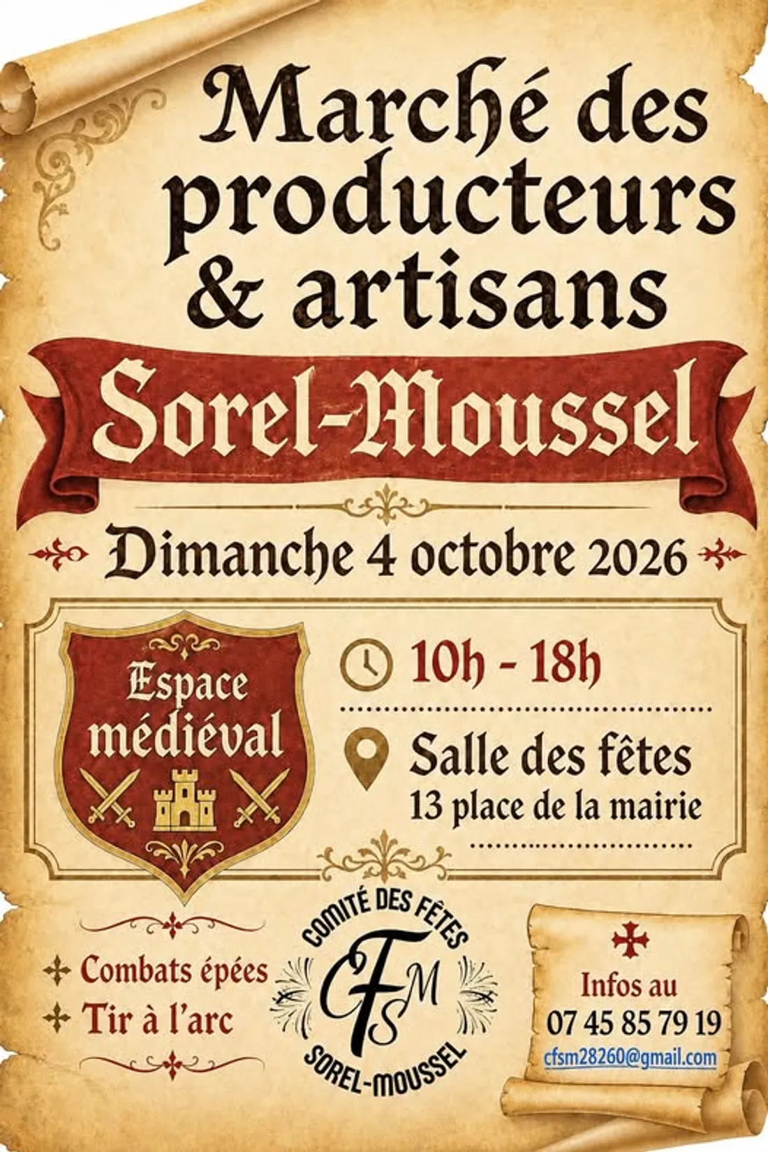 SOREL-MOUSSEL - Marché des producteurs et artisans