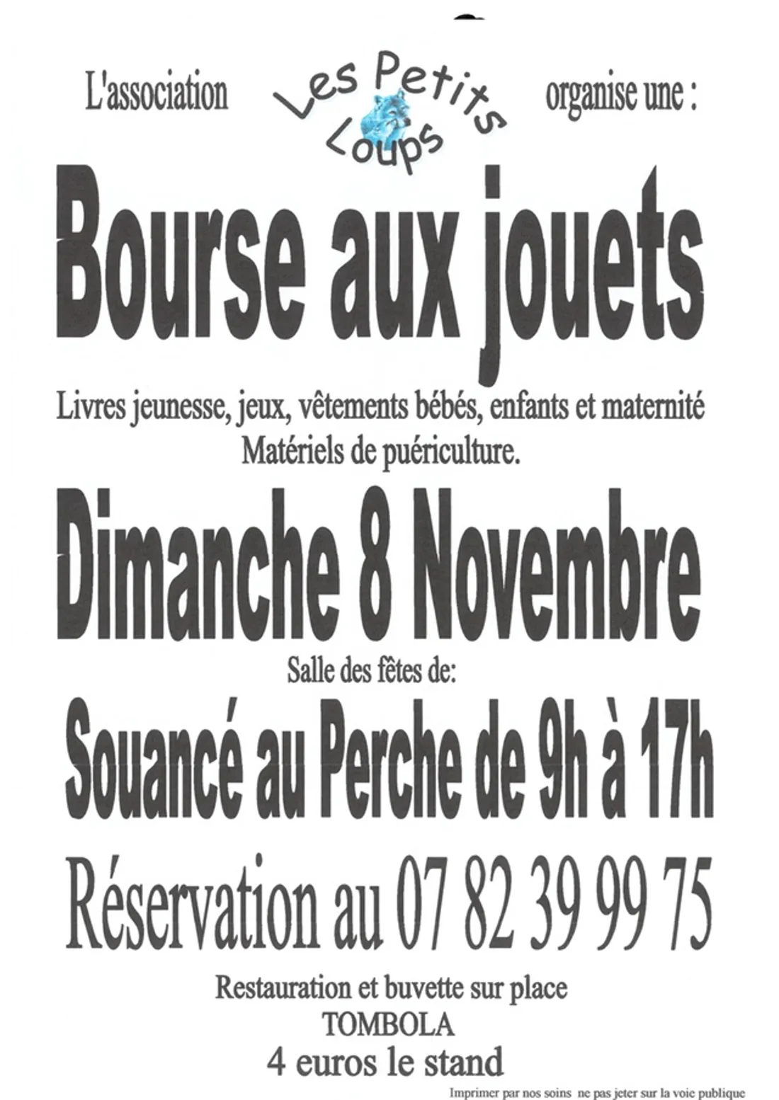 SOUANCÉ-AU-PERCHE - Bourse aux jouets