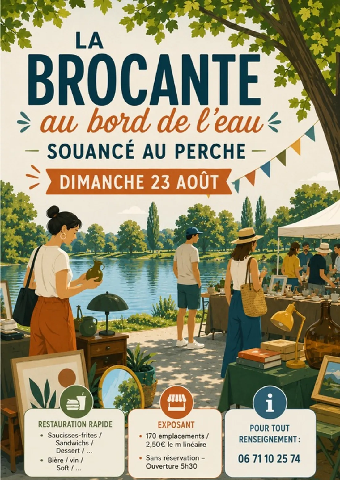 SOUANCÉ-AU-PERCHE - Brocante au bord de l'eau