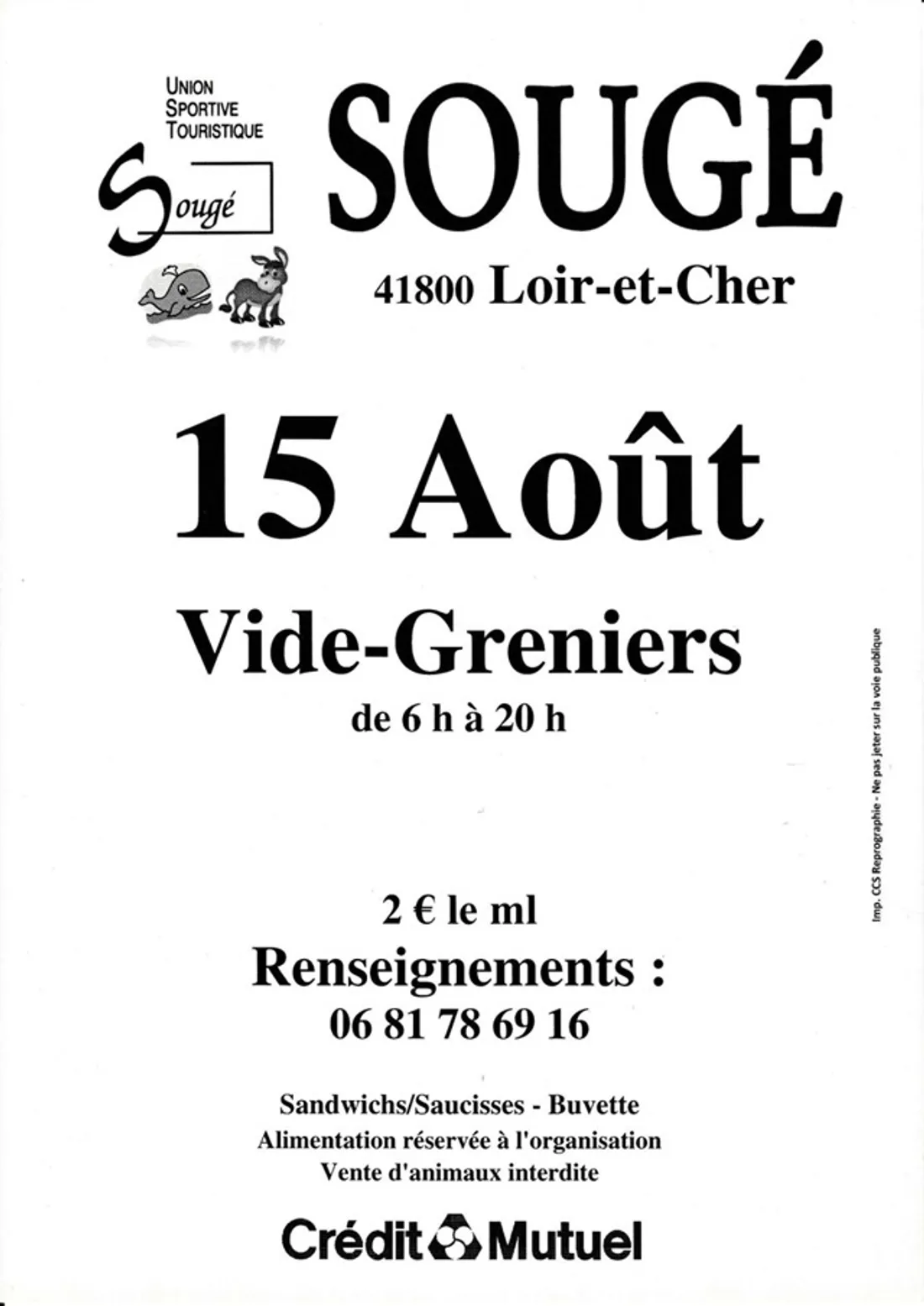 SOUGÉ (41) - Vide-greniers de l'UST