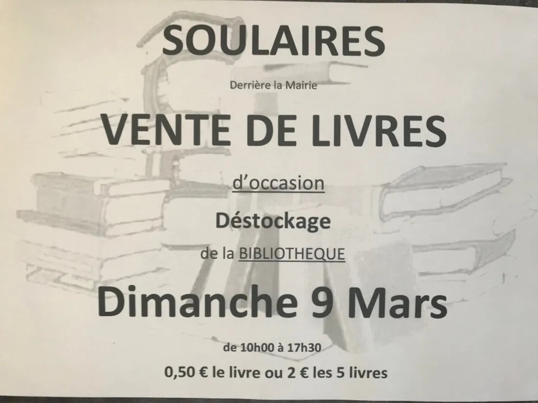 SOULAIRES - Vente de livres
