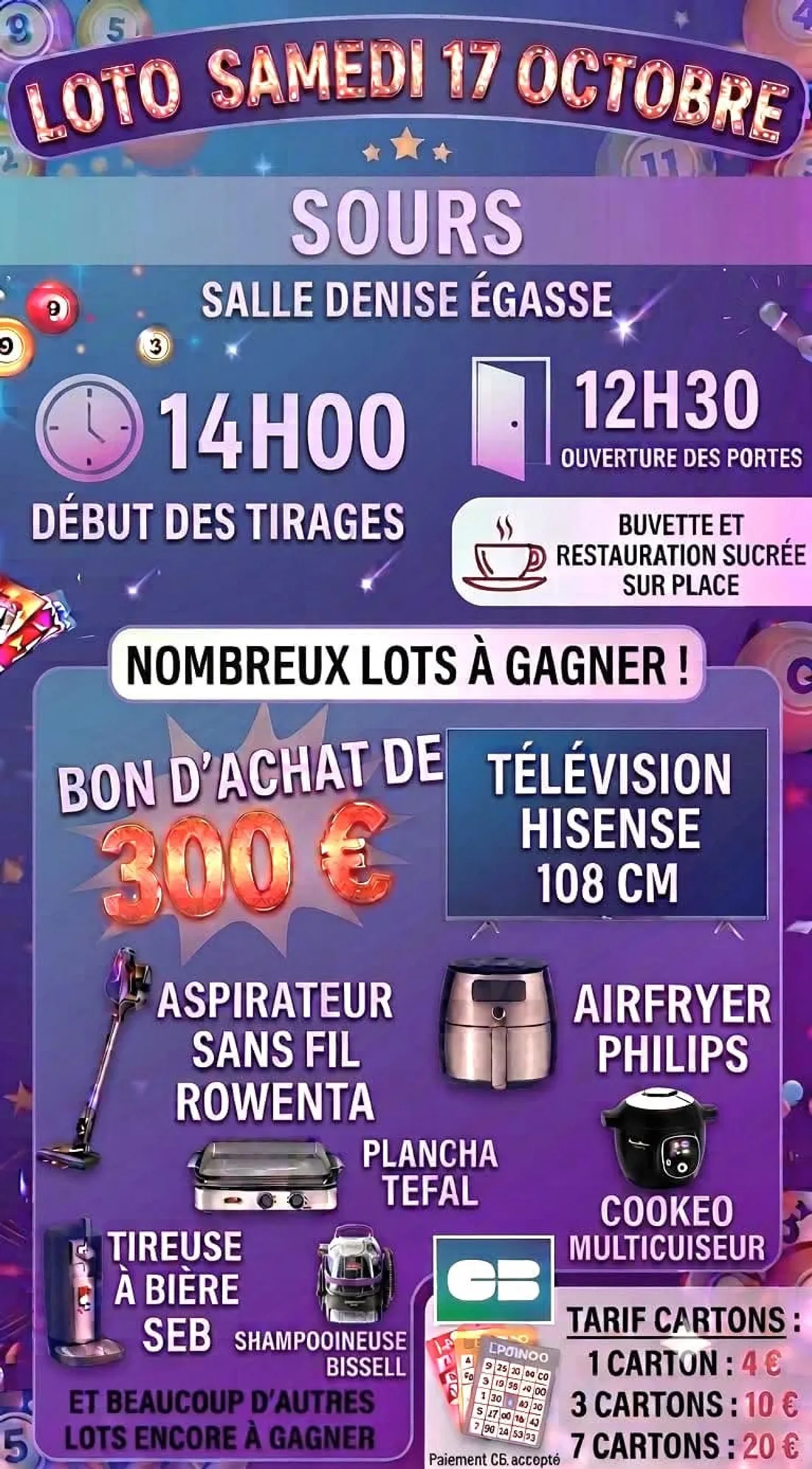 SOURS - Loto de l'association de la Saint Jean