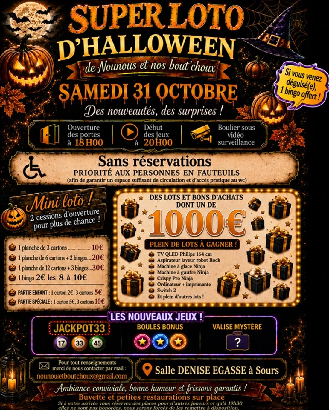 SOURS - Loto d'Halloween de Nounous et nos bout'choux