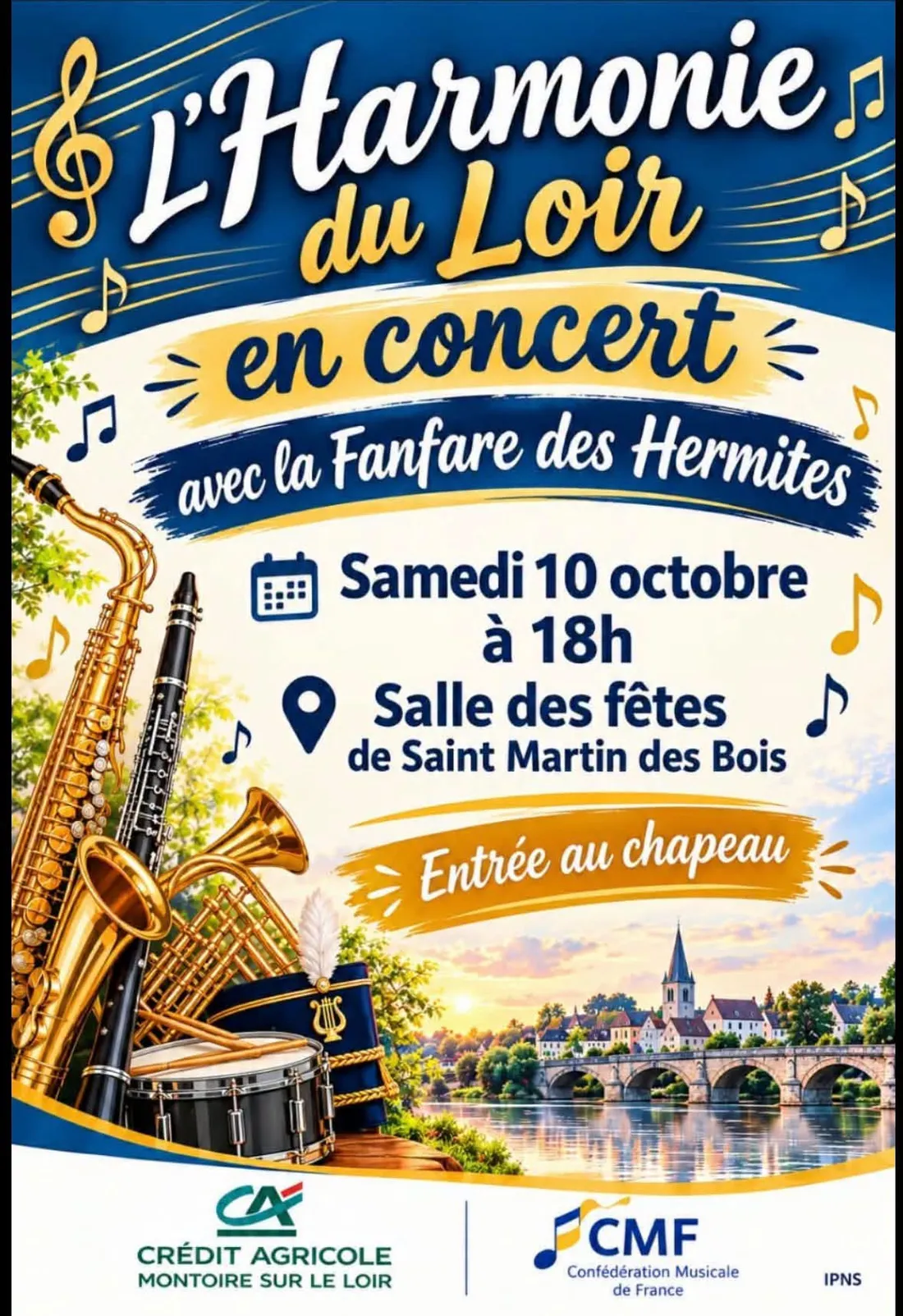 SAINT-MARTIN-DES-BOIS (41) - Concert de l'Harmonie du Loir