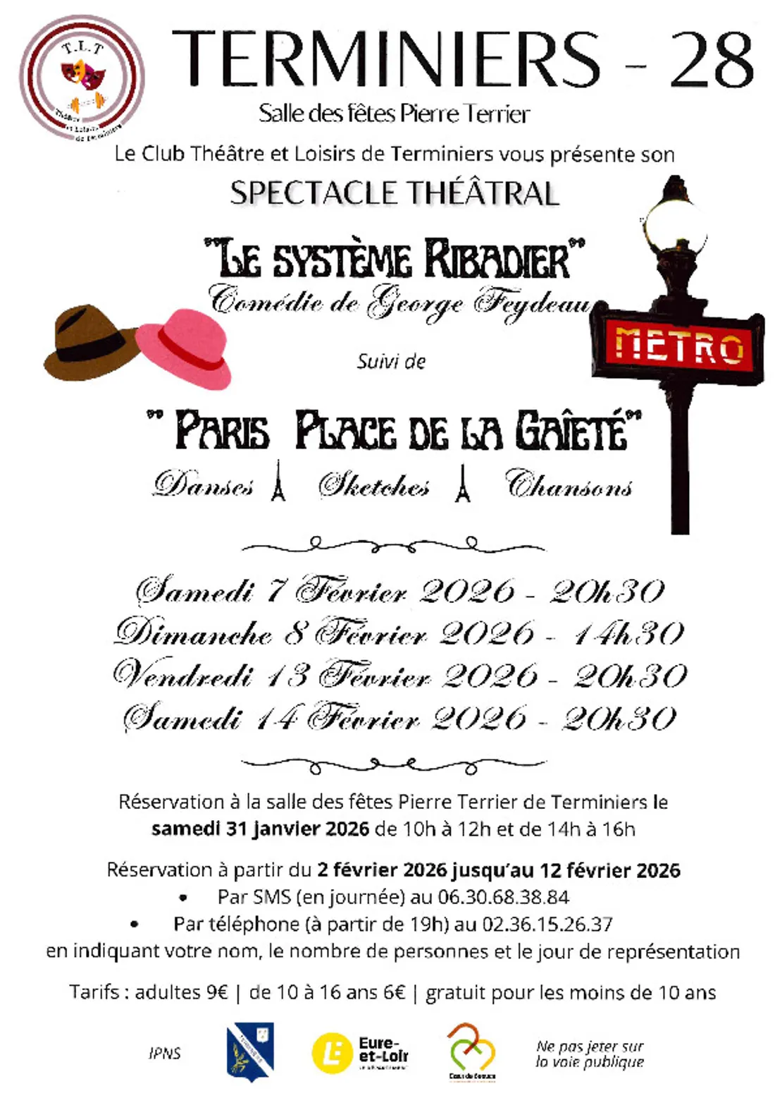 TERMINIERS - Théâtre : Le Système Ribadier / Paris, place de la Gaité