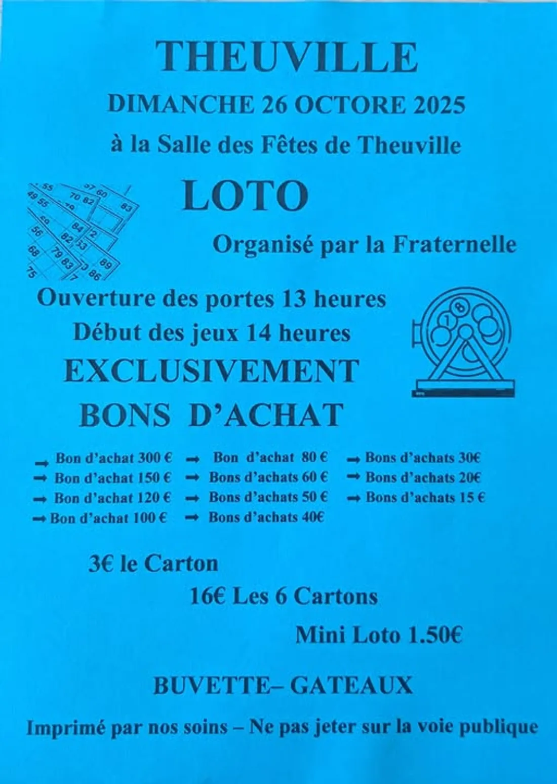 THEUVILLE - Loto de la Fraternelle
