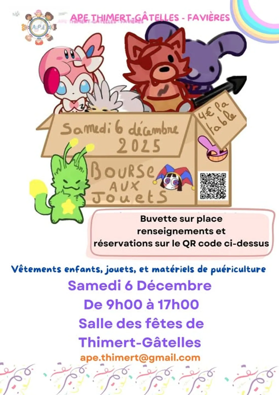 THIMERT-GÂTELLES - Bourse aux jouets de l'APE