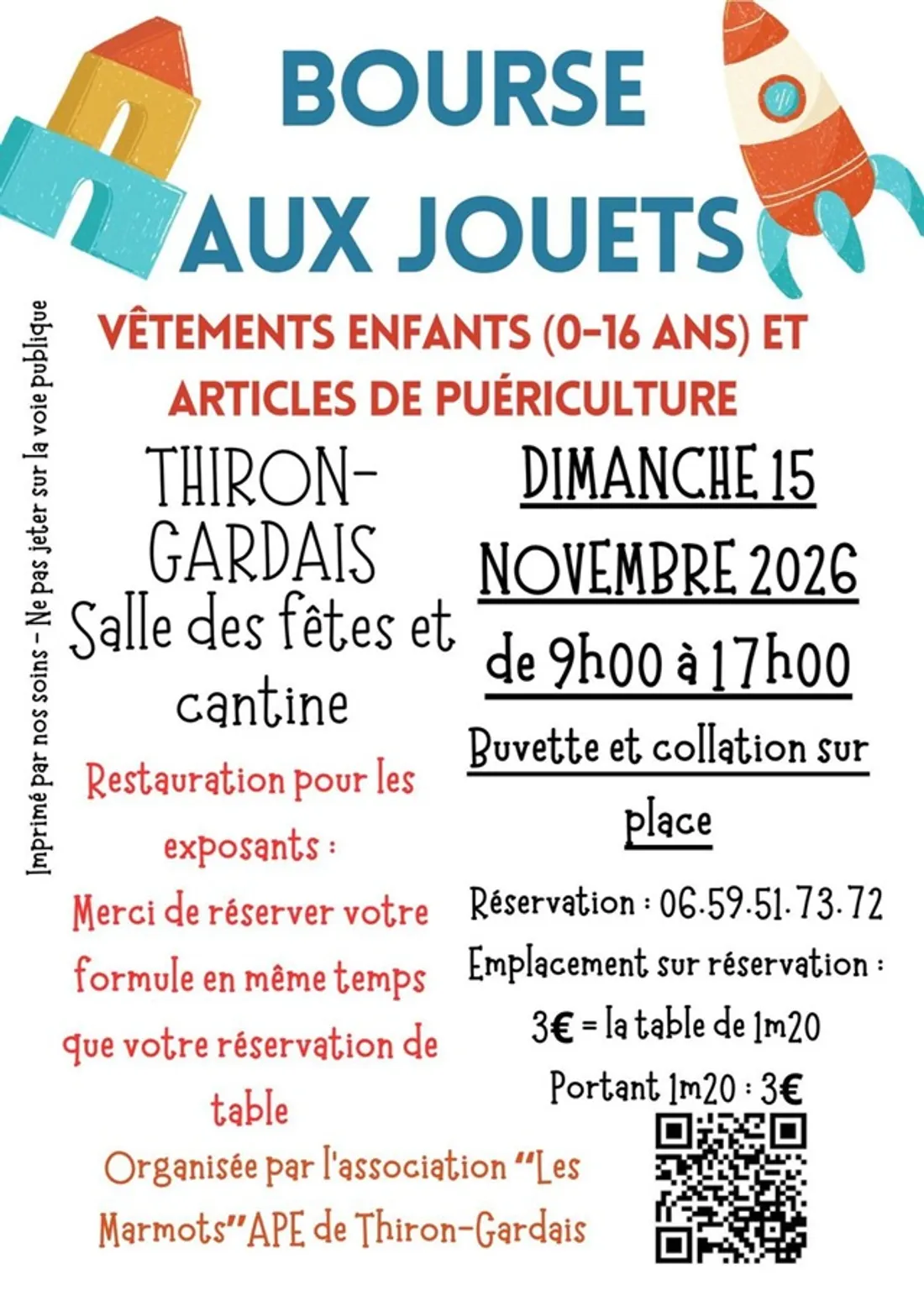 THIRON-GARDAIS - Bourse aux jouets