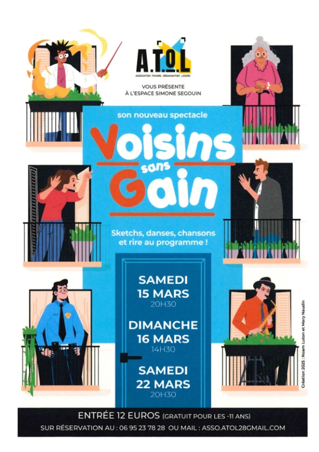 THIVARS - Spectacle : Voisins sans gain