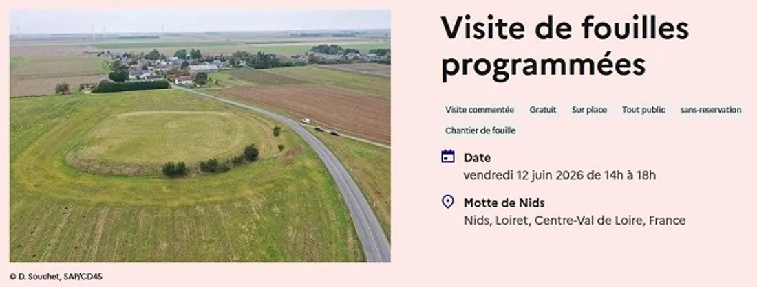 TOURNOISIS (45) - Visite des fouilles à la Motte de Nids