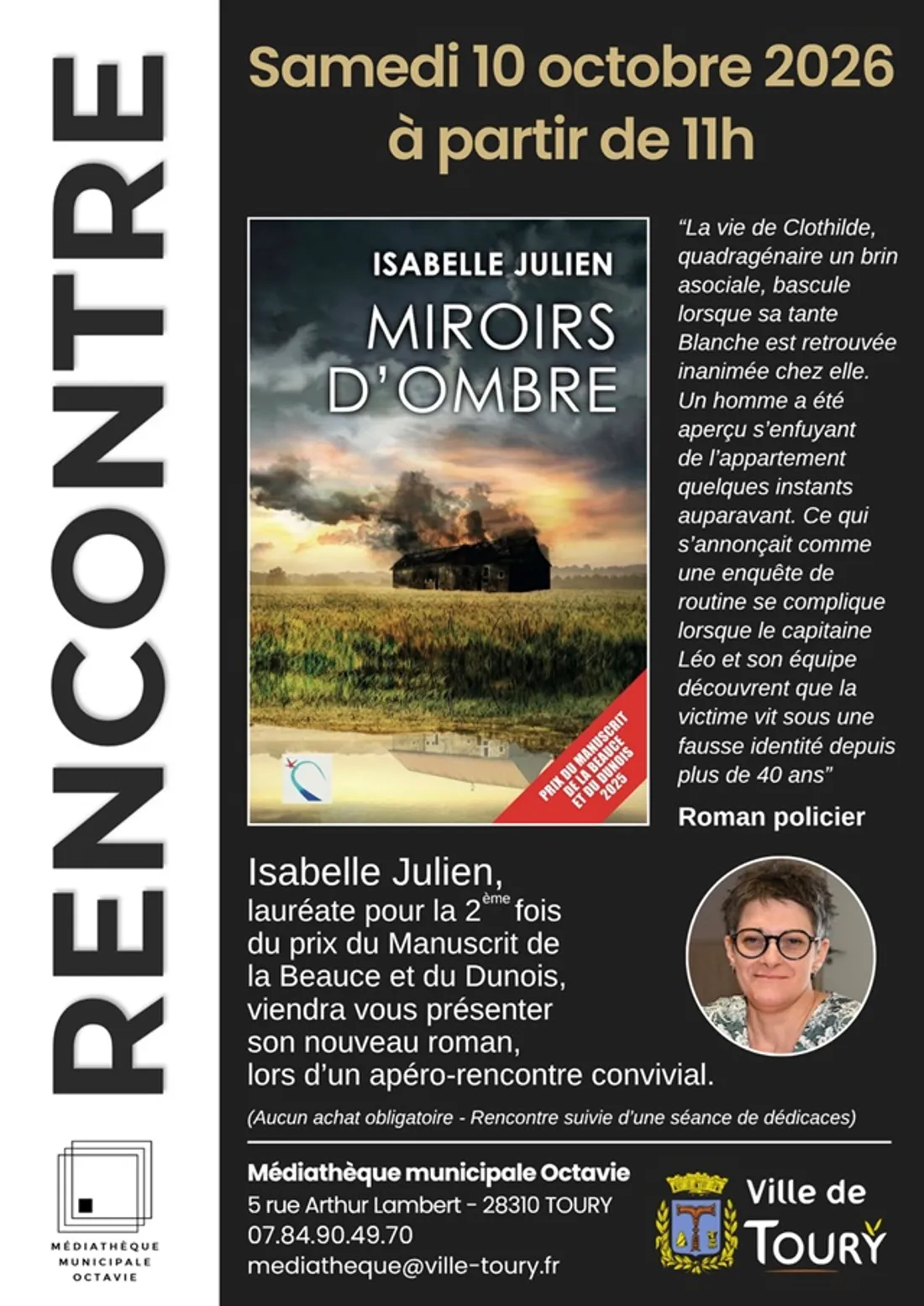 TOURY - Rencontre littéraire avec Isabelle Julien