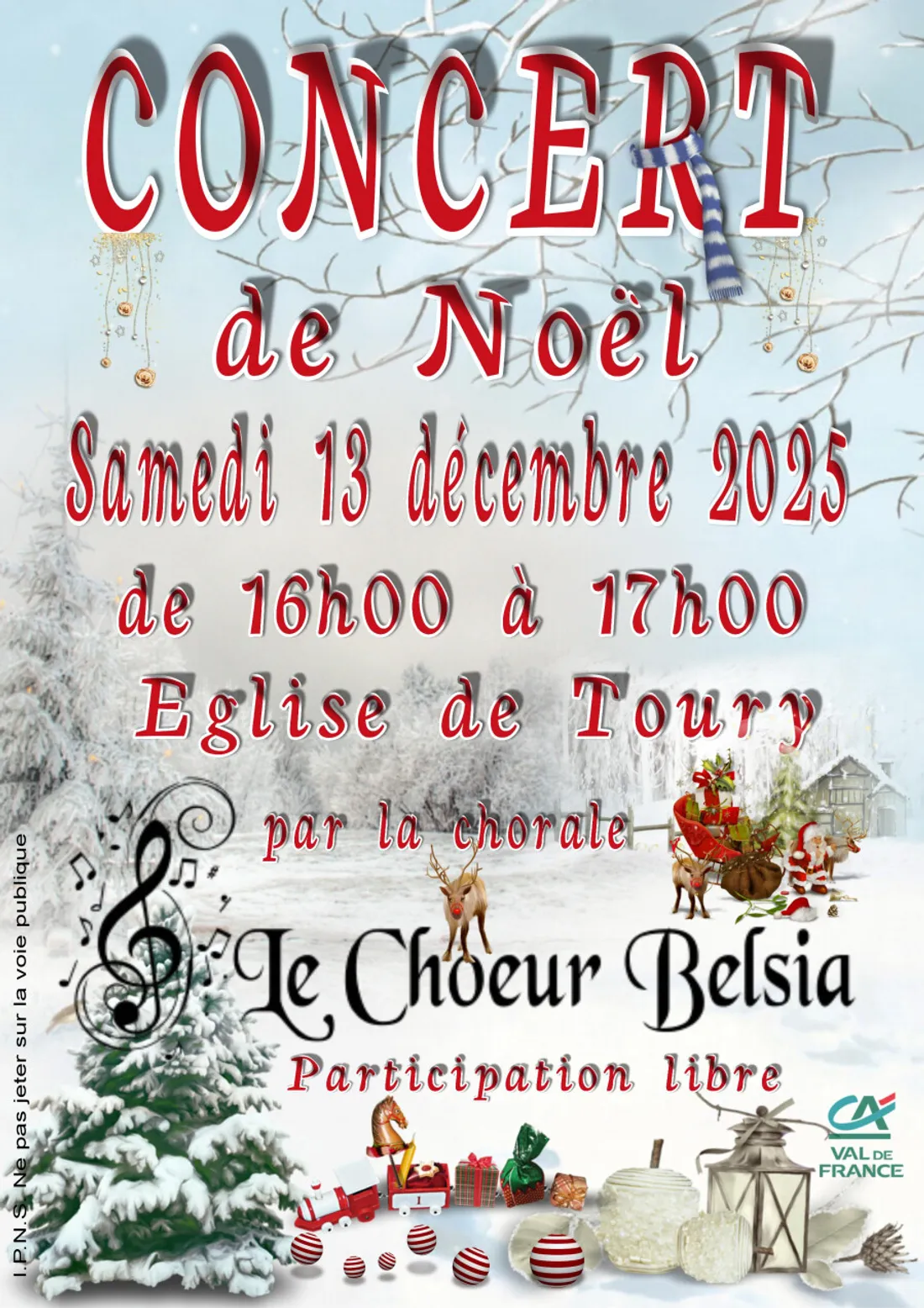 TOURY - Concert de Noël de la Chorale Le Chœur Belsia