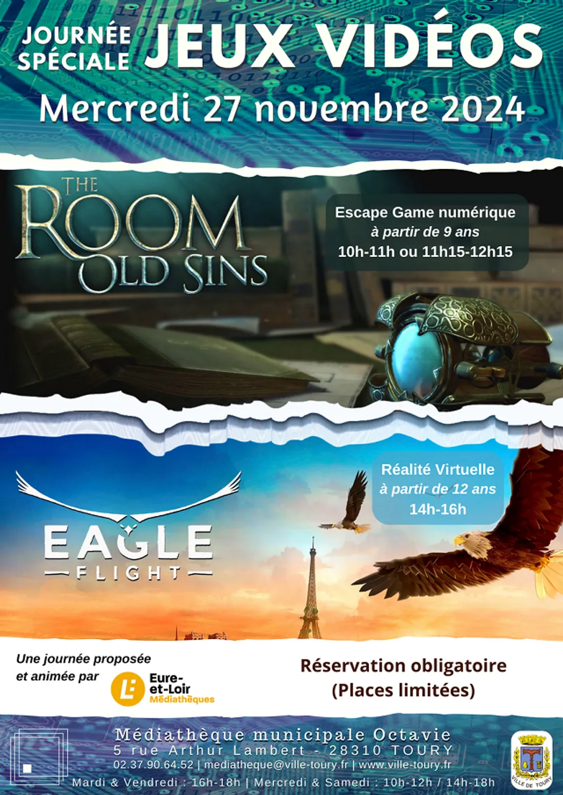 TOURY - Journée Jeux vidéos à la médiathèque