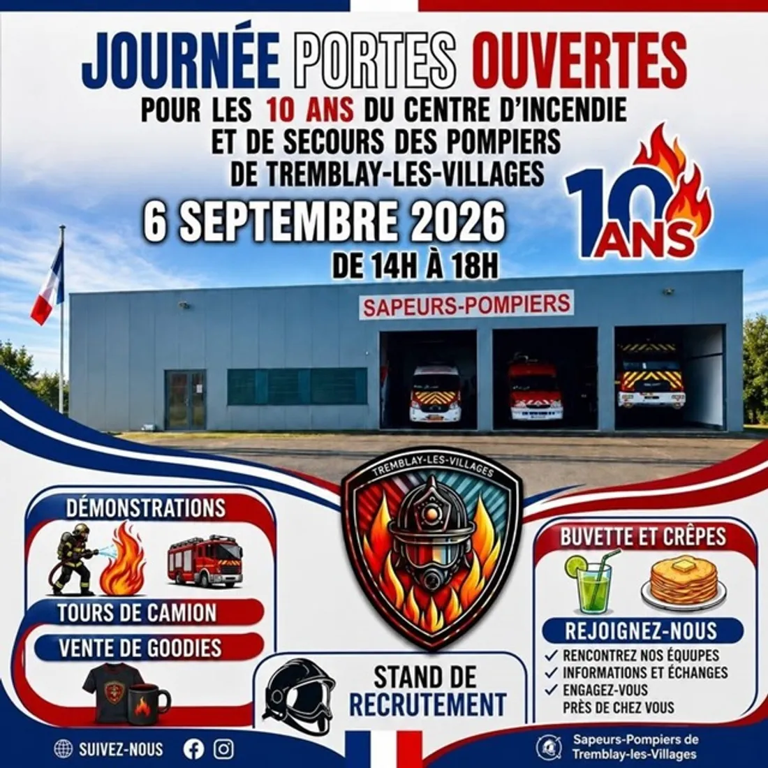 TREMBLAY-LES-VILLAGES - Journée portes ouvertes du Centre d'incendie et de secours