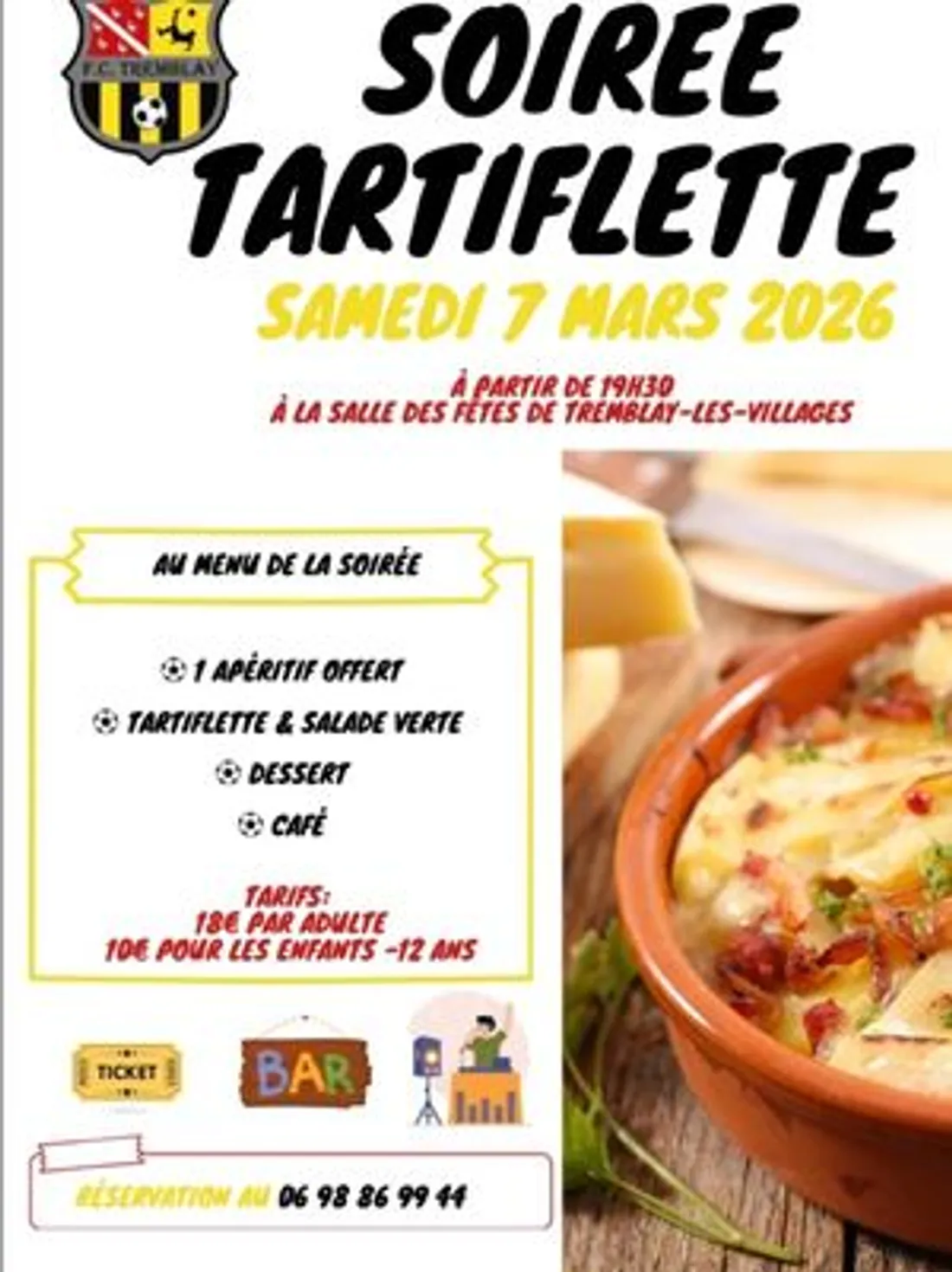 TREMBLAY-LES-VILLAGES - Soirée tartiflette du FC Tremblay