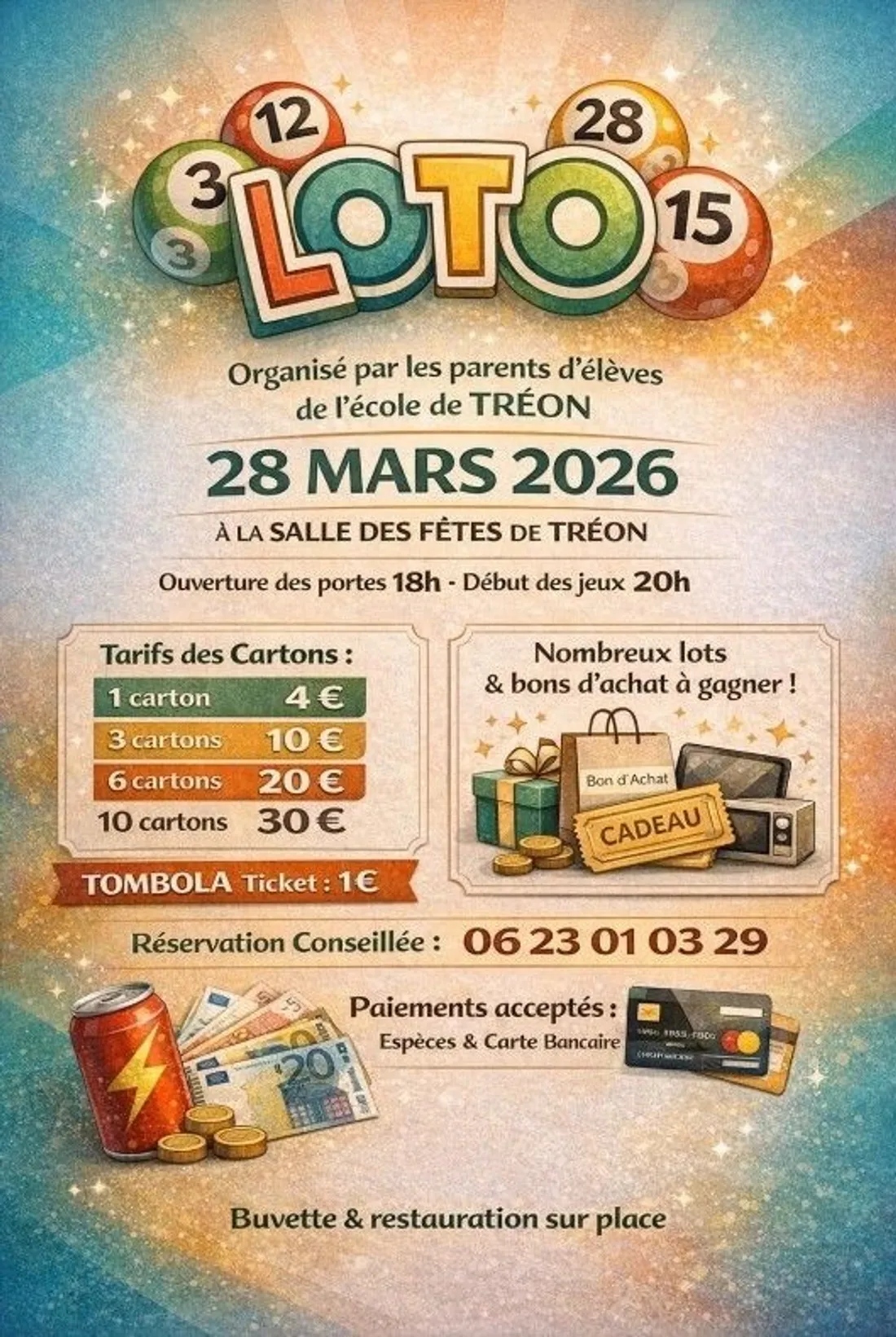 TRÉON - Loto des parents d'élèves de l'école