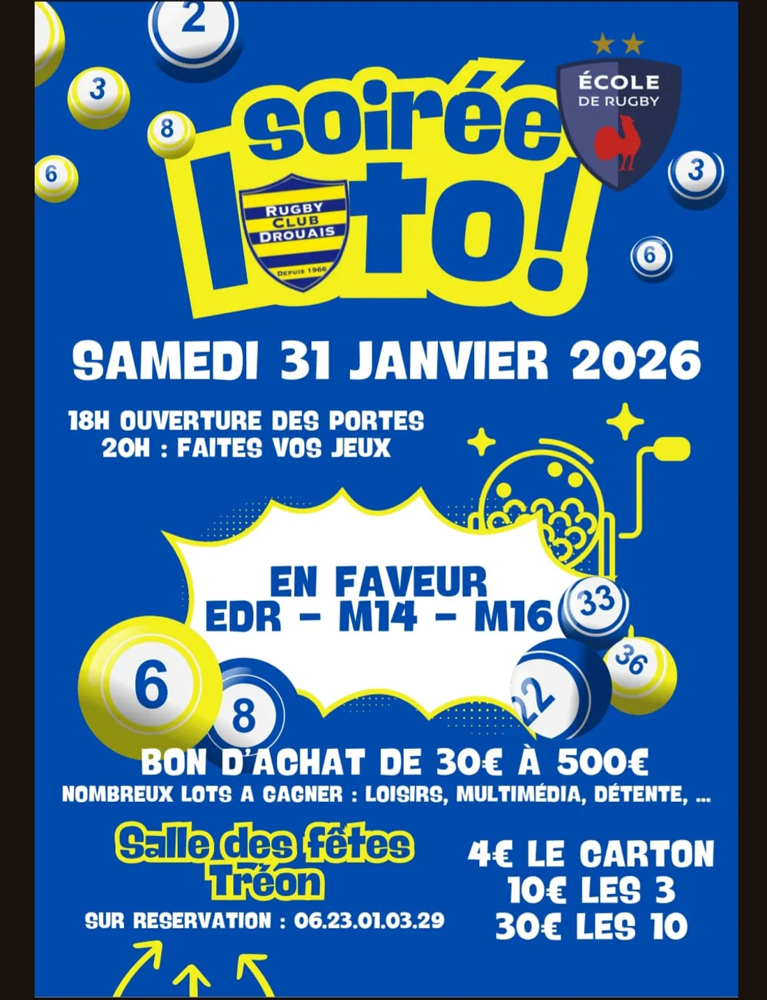 TRÉON - Loto du Rugby Club Drouais