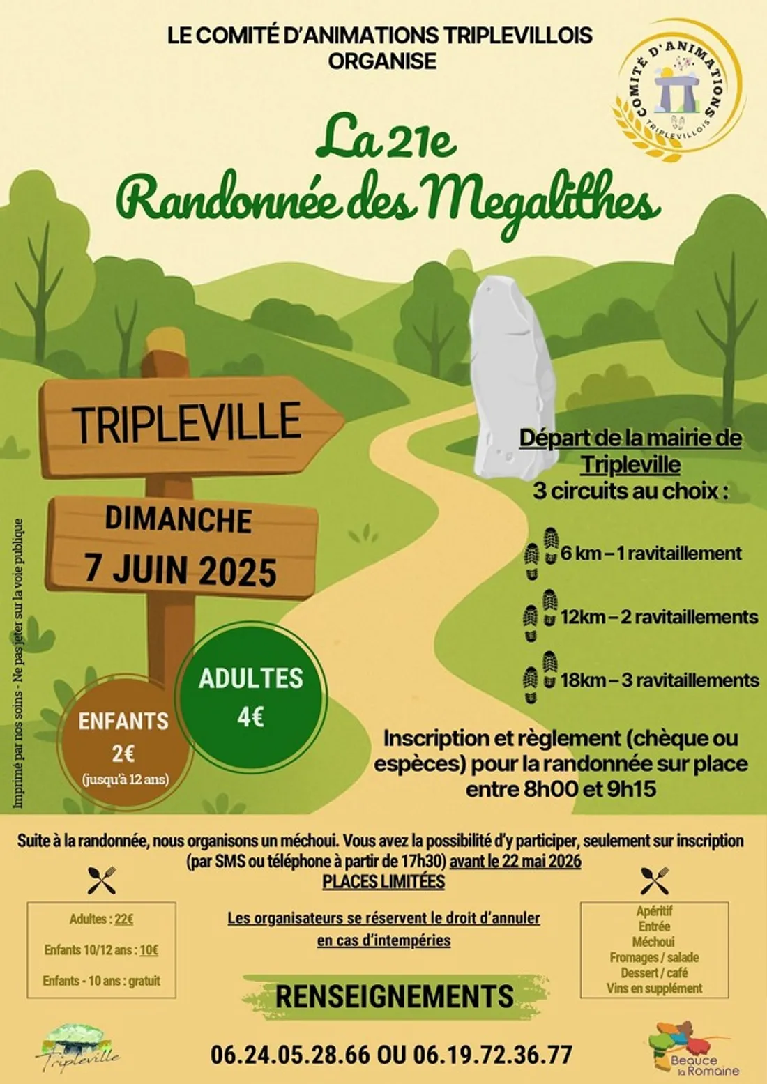 TRIPLEVILLE (41) - Randonnée des Mégalithes