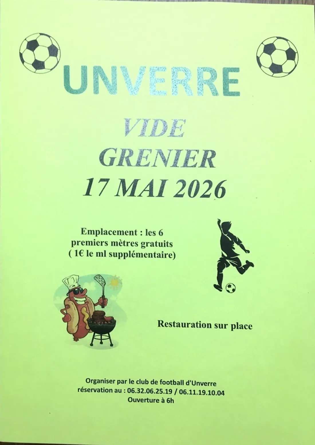 UNVERRE - Vide-greniers du club de football