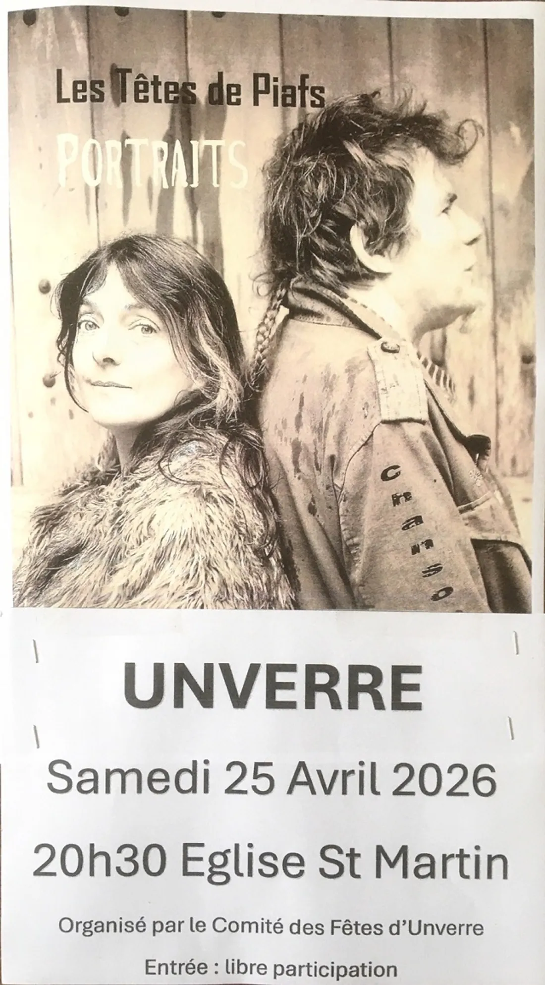 UNVERRE - Concert : Les Têtes de Piafs