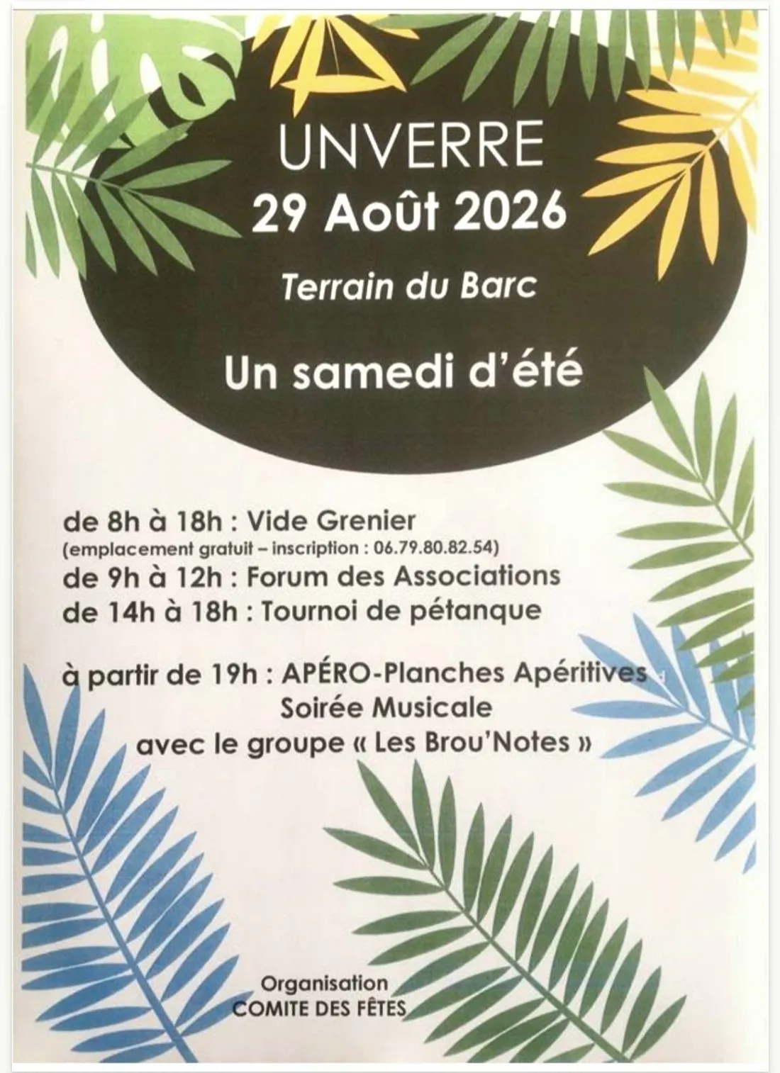 UNVERRE - Vide-greniers, Forum des associations, pétanque et soirée musicale