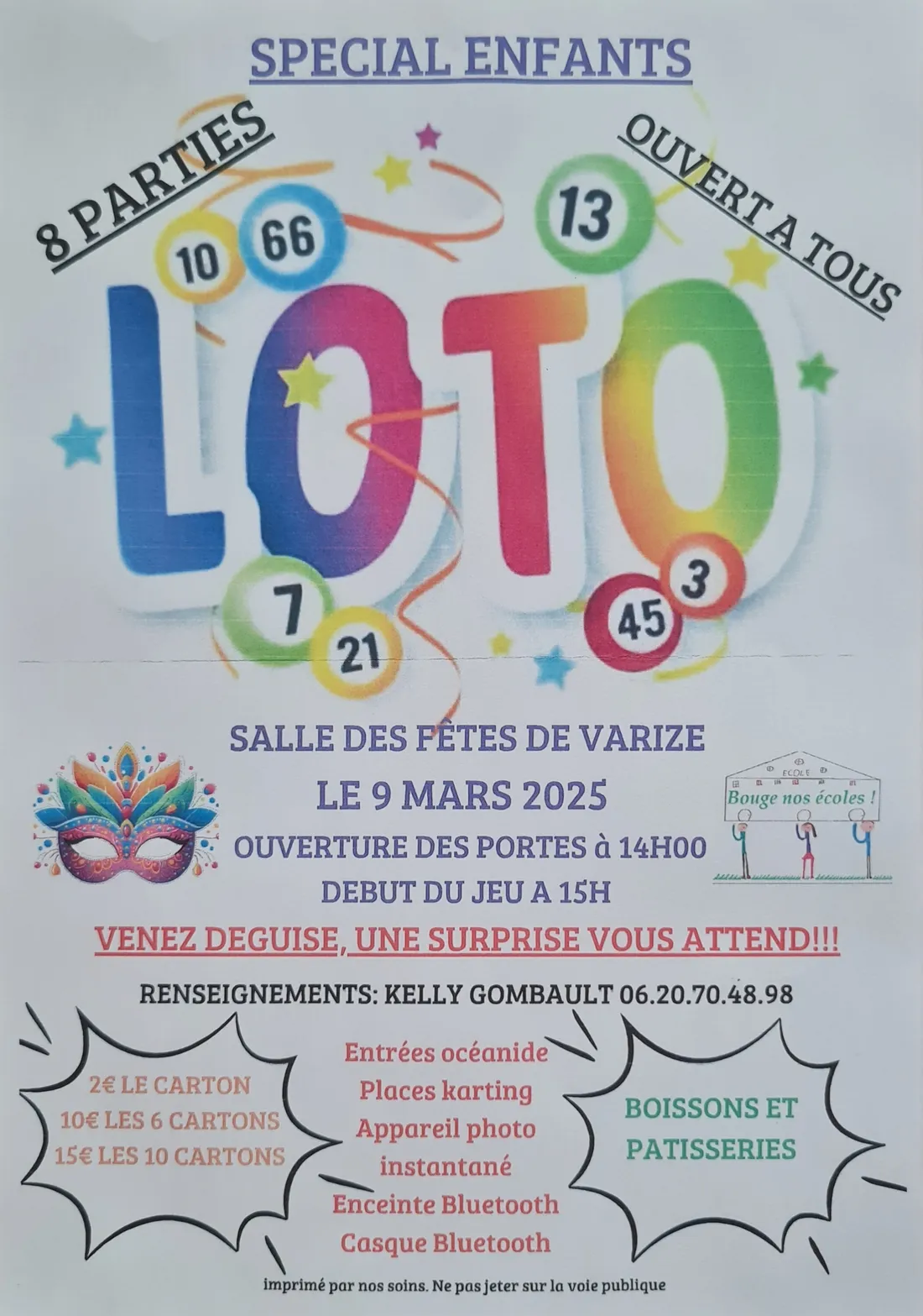 VARIZE - Loto spécial enfants