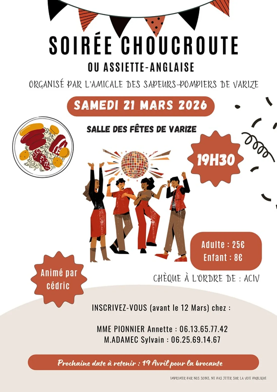 VARIZE - Soirée choucroute de l'Amicale des sapeurs-pompiers