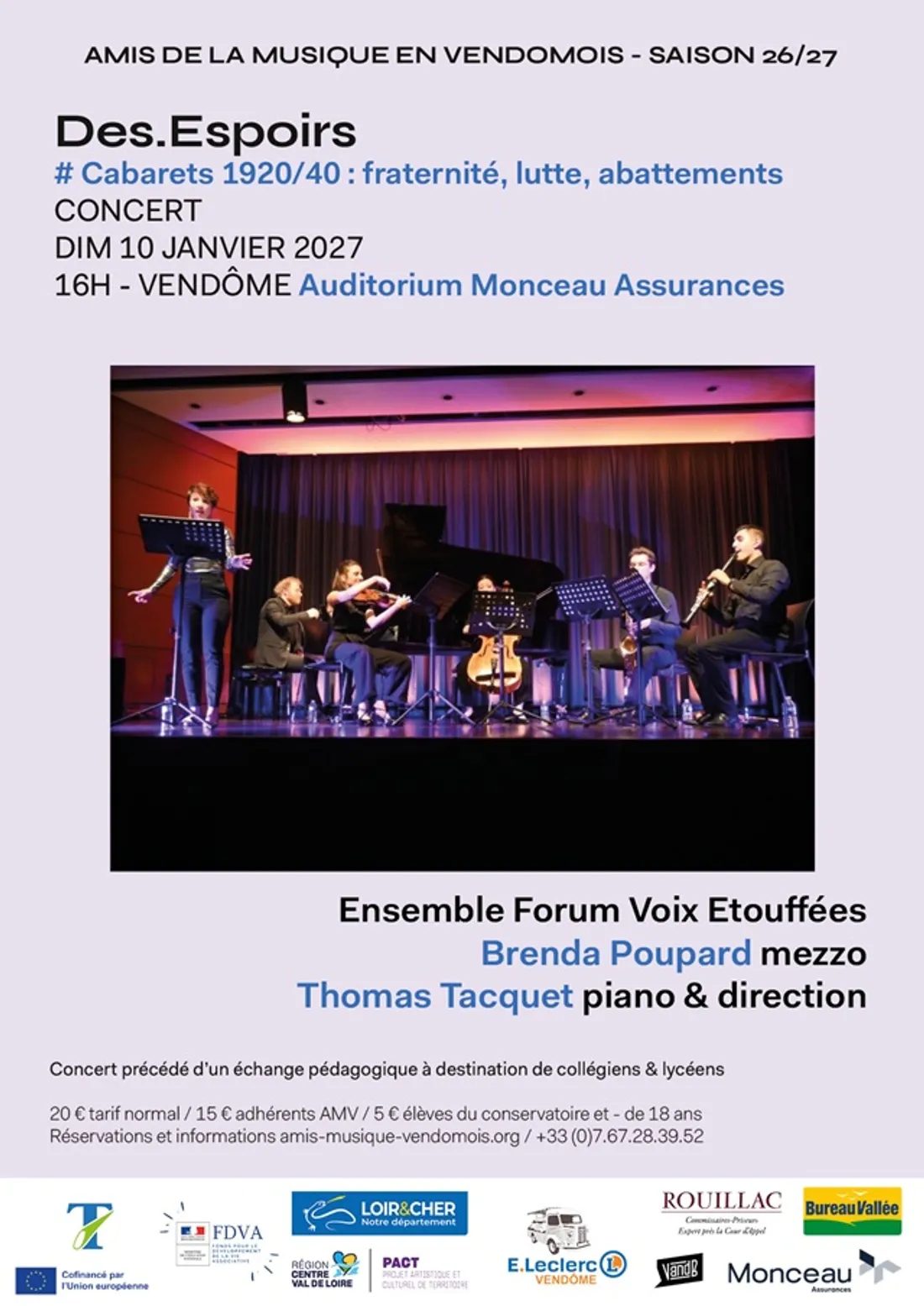 VENDÔME (41) - Concert : Des.Espoirs