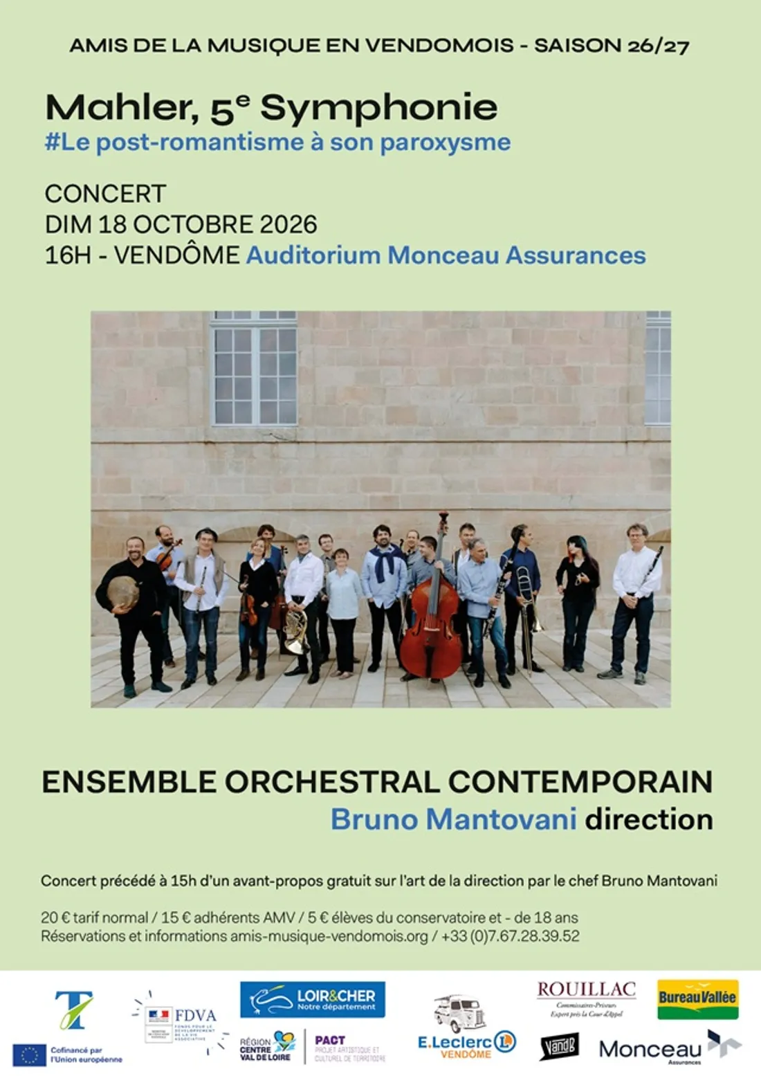 VENDÔME (41) - Concert : Mahler, 5e Symphonie