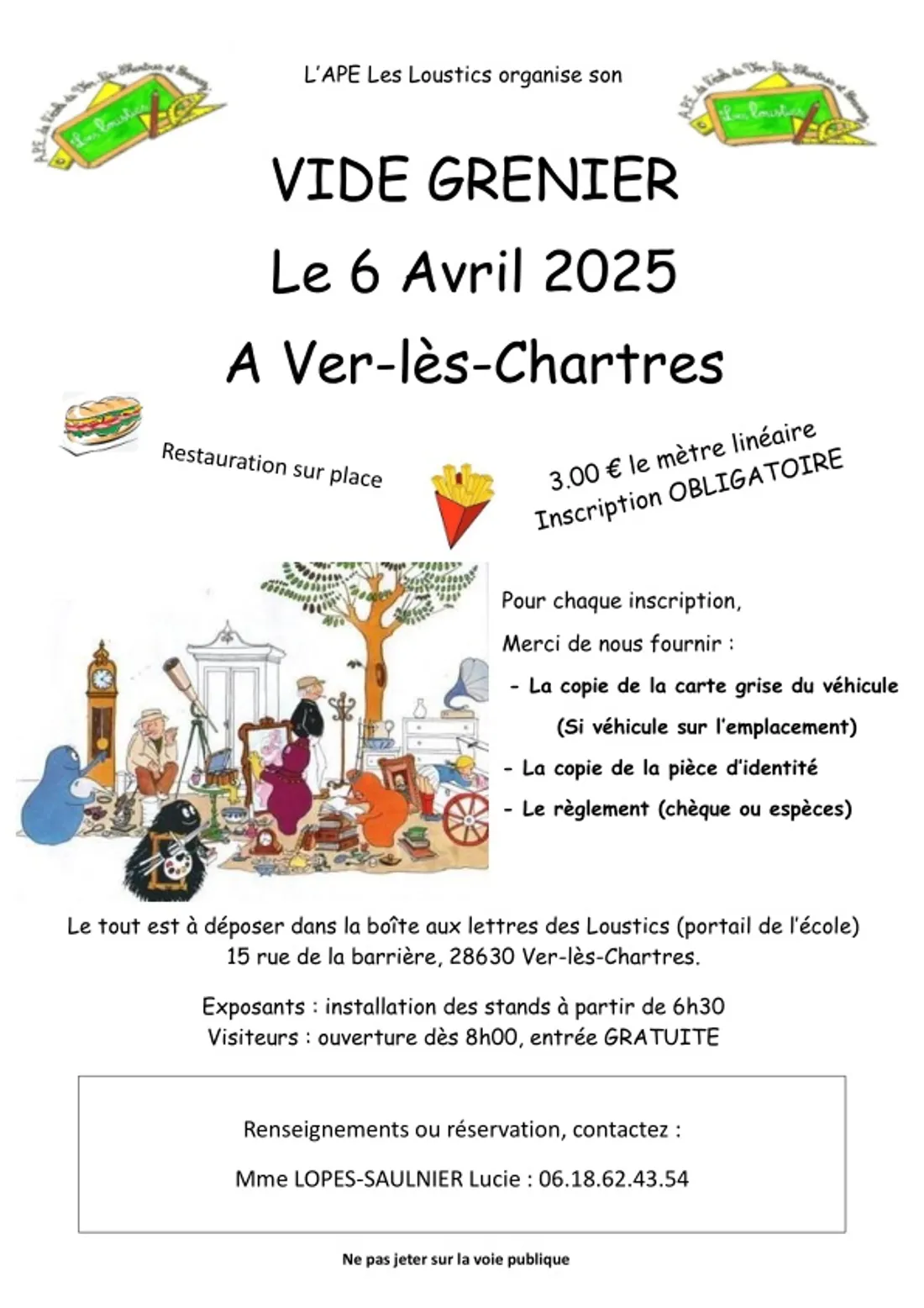 VER-LES-CHARTRES - Vide-greniers de l'APE Les Loustics
