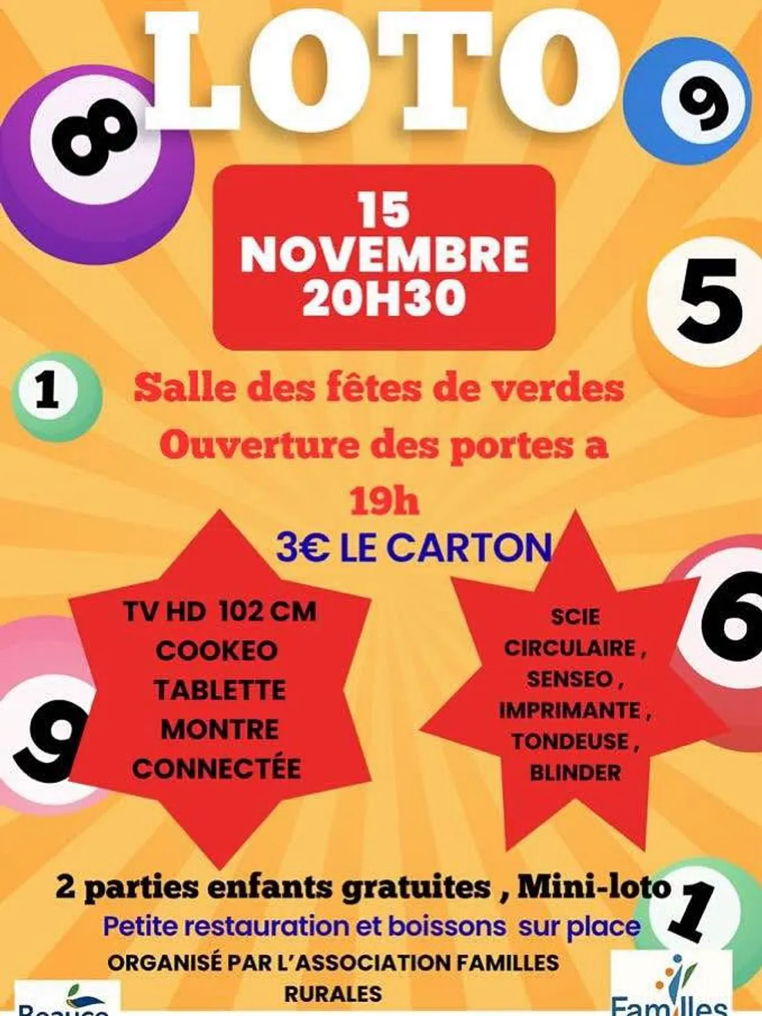 VERDES (41) - Loto des Familles Rurales