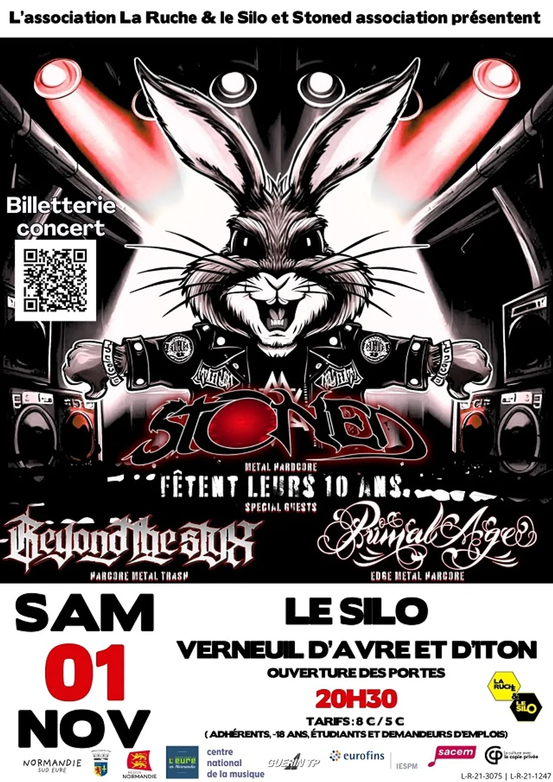 VERNEUIL-SUR-AVRE (27) - Concert : Stoned + Primal Age + Beyond the Styx