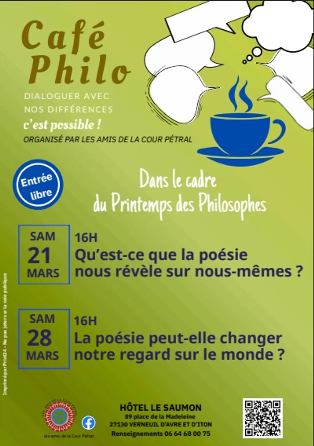 VERNEUIL-SUR-AVRE (27) - Café philo