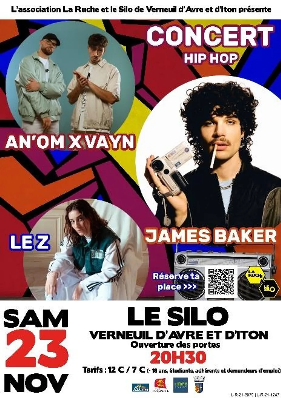 VERNEUIL-SUR-AVRE (27) - Concert : AN’OM X VAYN + JAMES BAKER