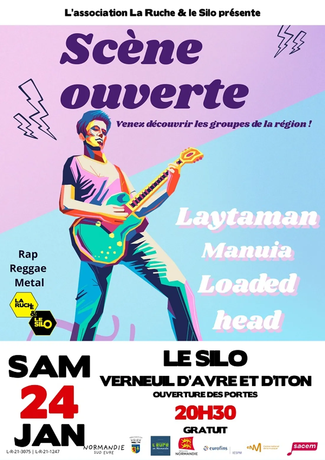 VERNEUIL-SUR-AVRE (27) - Scène ouverte : LAYTAMAN + MANUIA + LOADED HEAD
