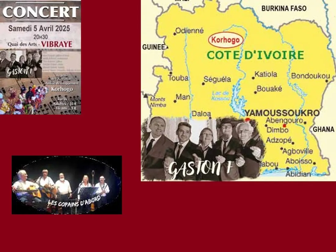 VIBRAYE (72) - Concert : Gaston F et Les Copains d'Abord