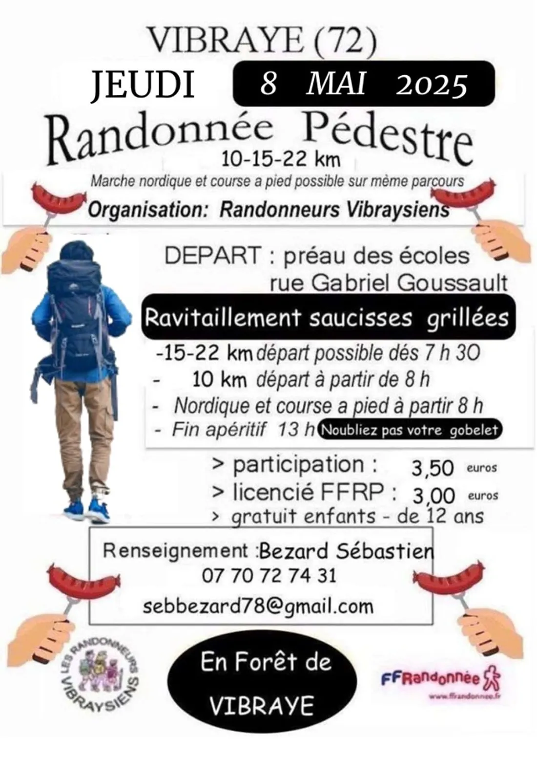 VIBRAYE (72) - Randonnée pédestre des Randonneurs Vibraysiens