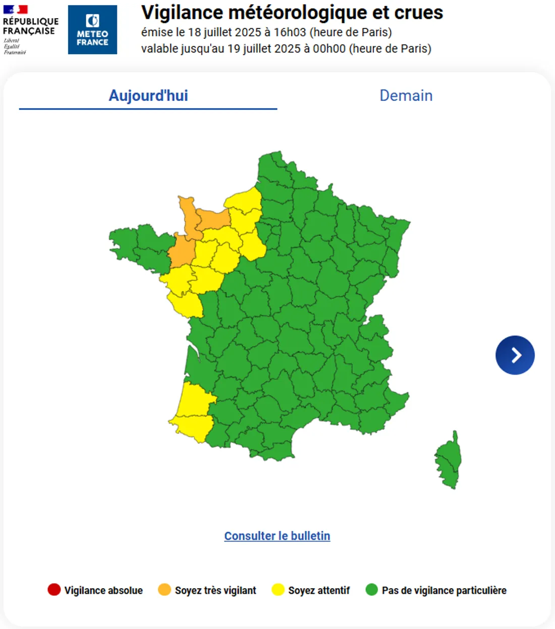 météo france, vigilance jaune, orages