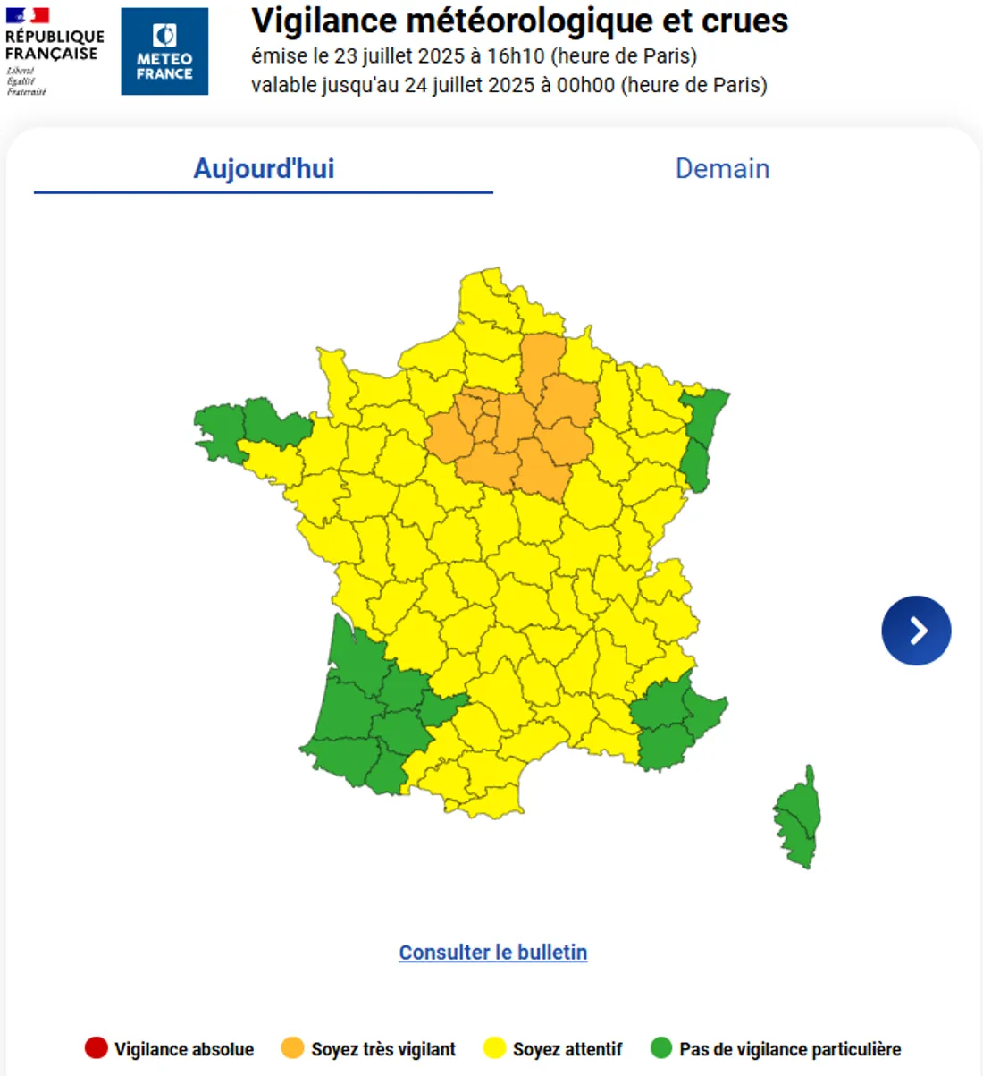 vigilance, jaune, orange, orage, pluie-inondation, météo france
