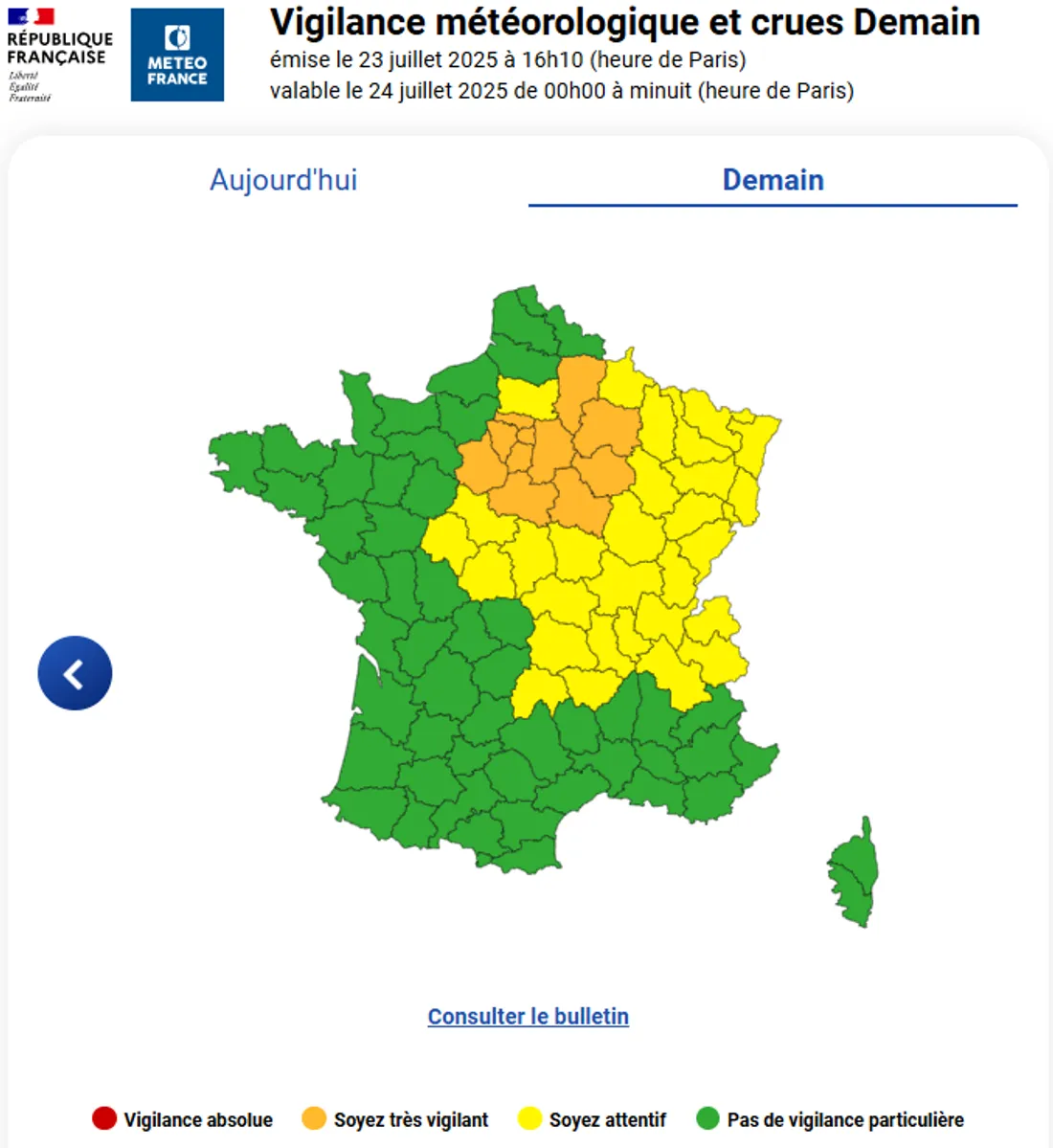 vigilance, jaune, orange, orages, pluie-inondation, météo france