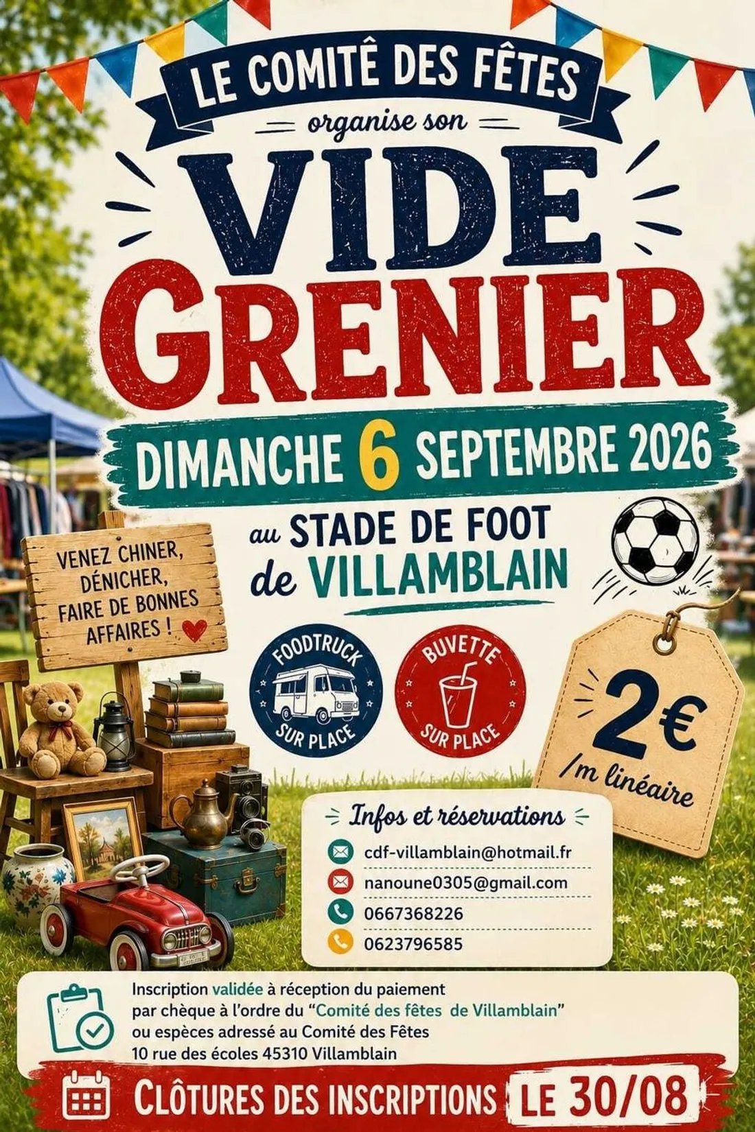VILLAMBLAIN (45) - Vide-greniers du comité des fêtes