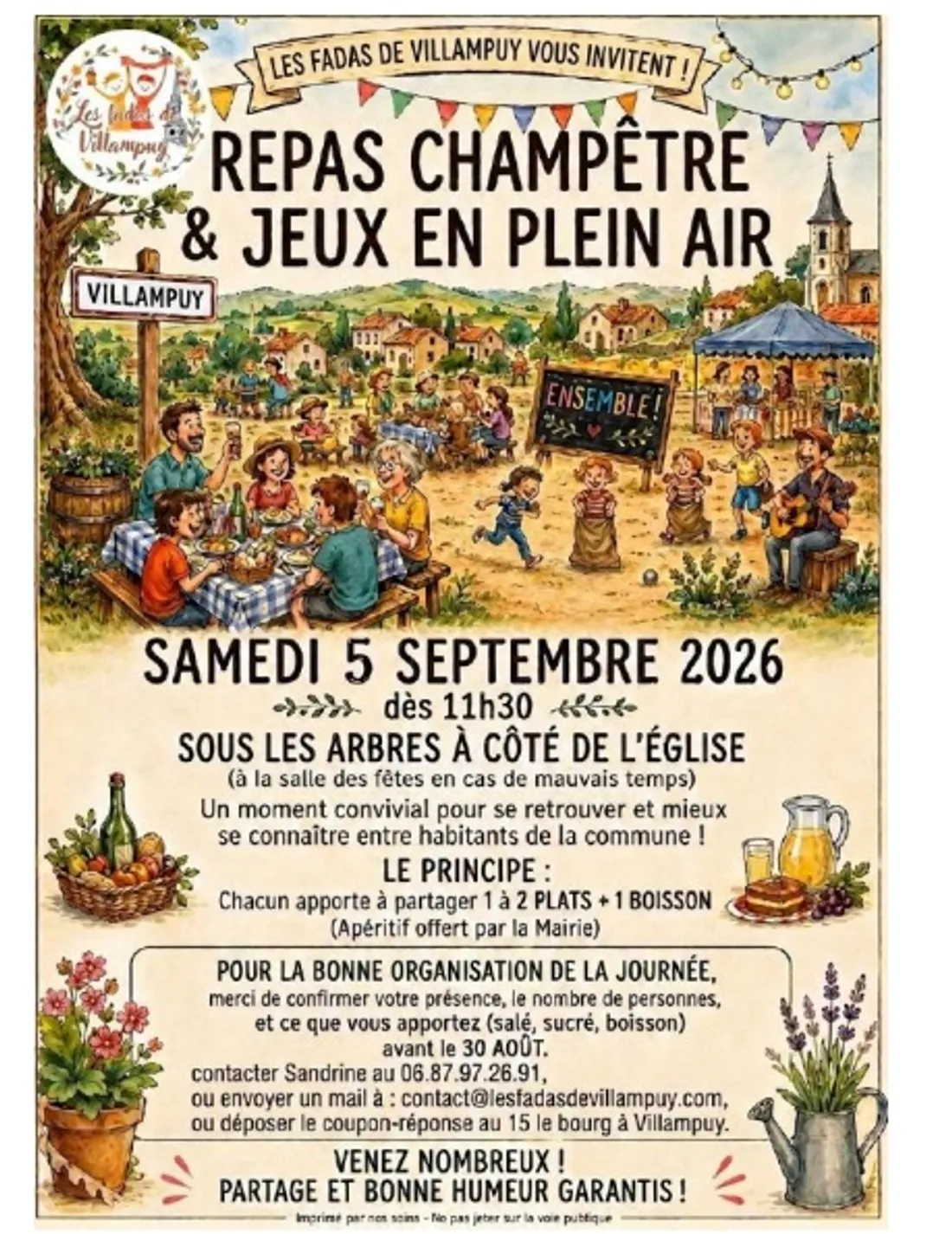 VILLAMPUY - Repas champêtre et jeux en plein air