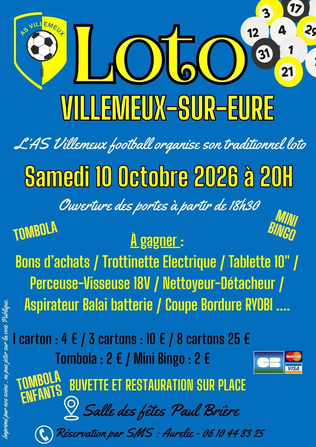 VILLEMEUX-SUR-EURE - Loto de l'AS Villemeux