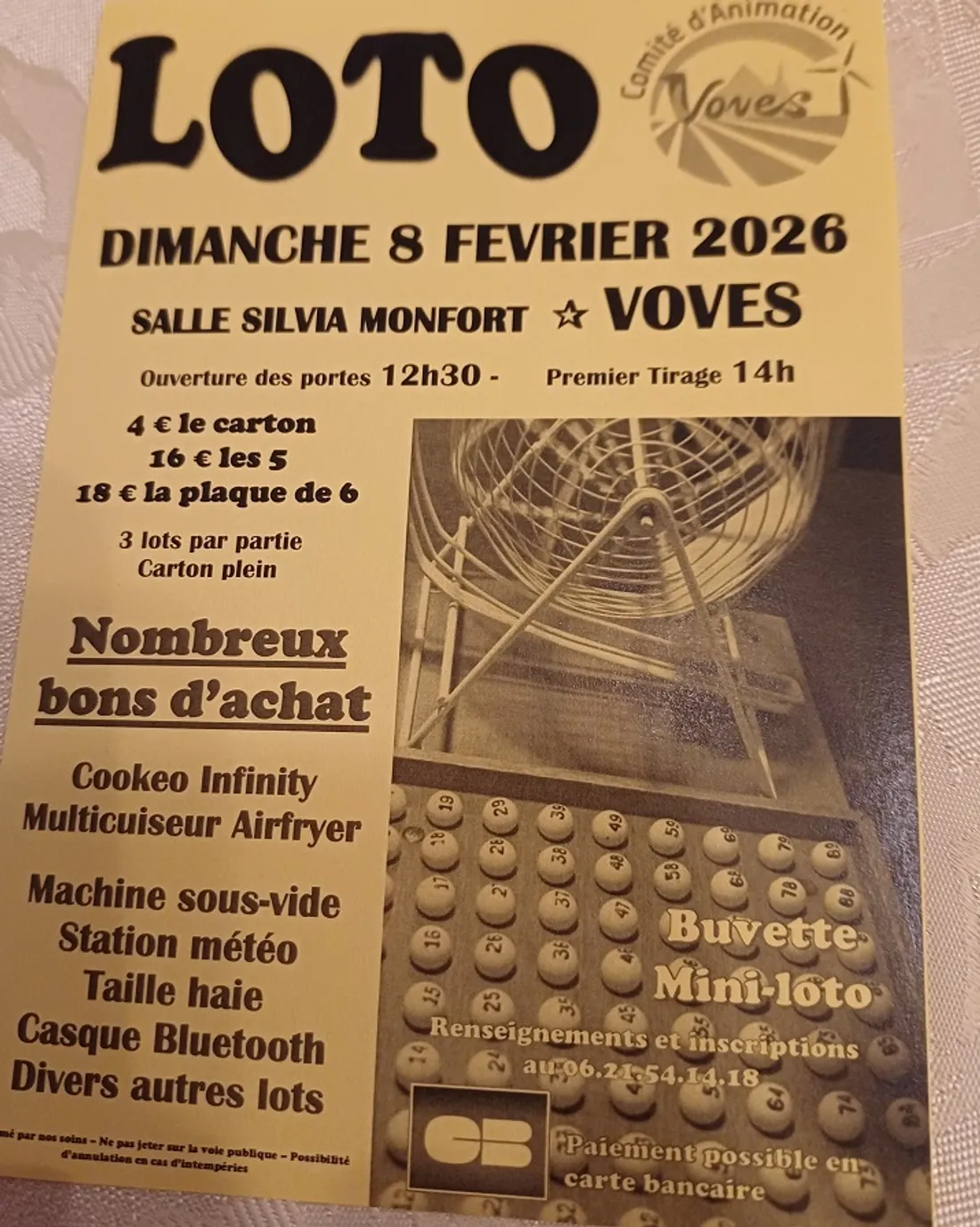 VOVES - Loto du comité d'animation