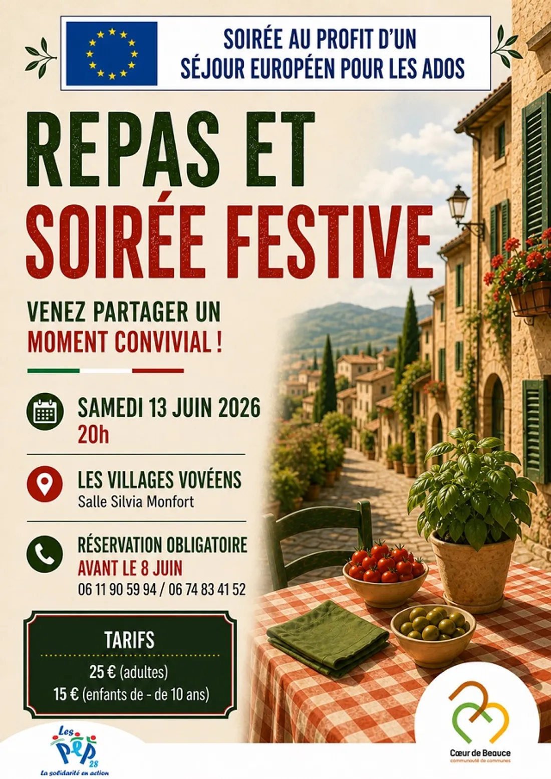 VOVES - Repas et soirée festive