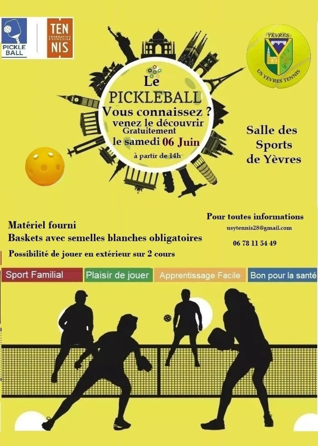 YÈVRES - Journée découverte Pickleball