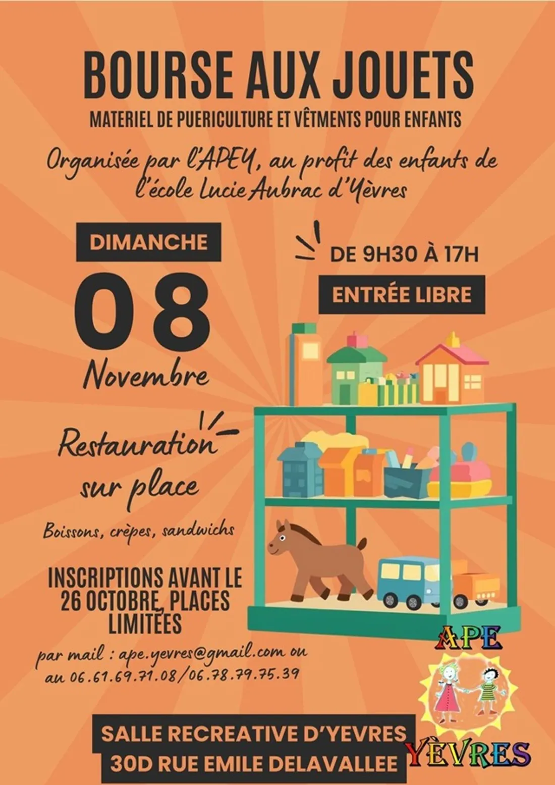 YÈVRES - Bourse aux jouets