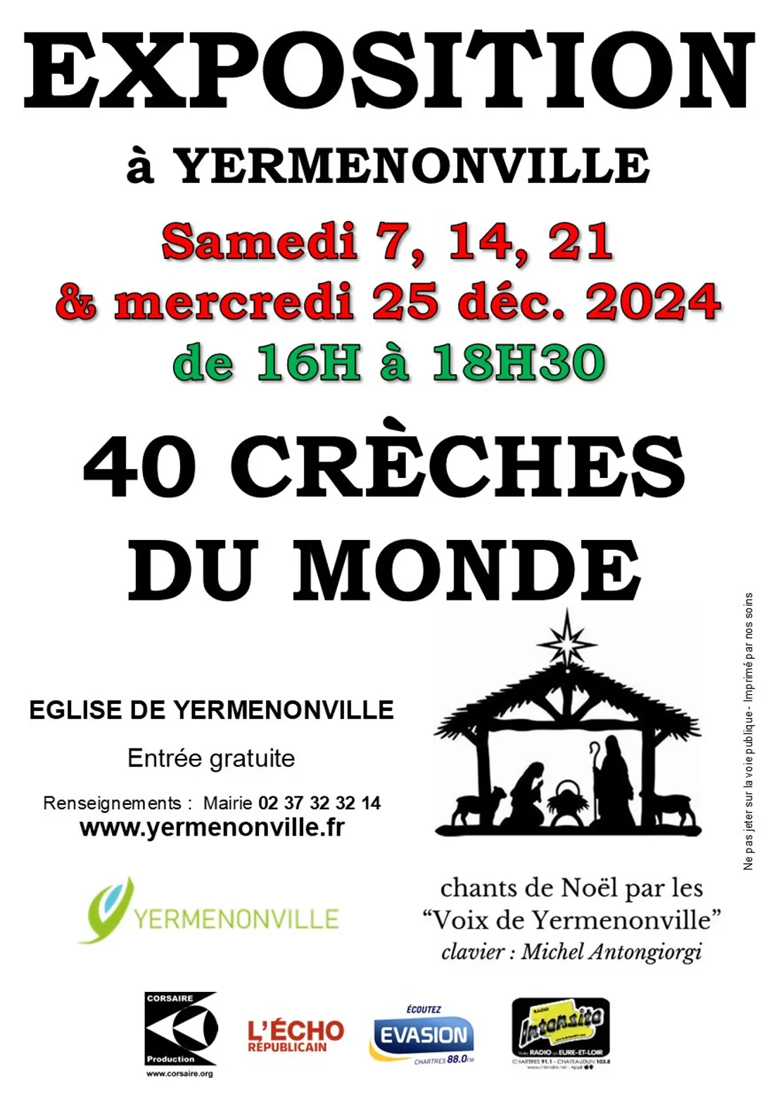 YERMENONVILLE - Exposition : 40 crèches du monde