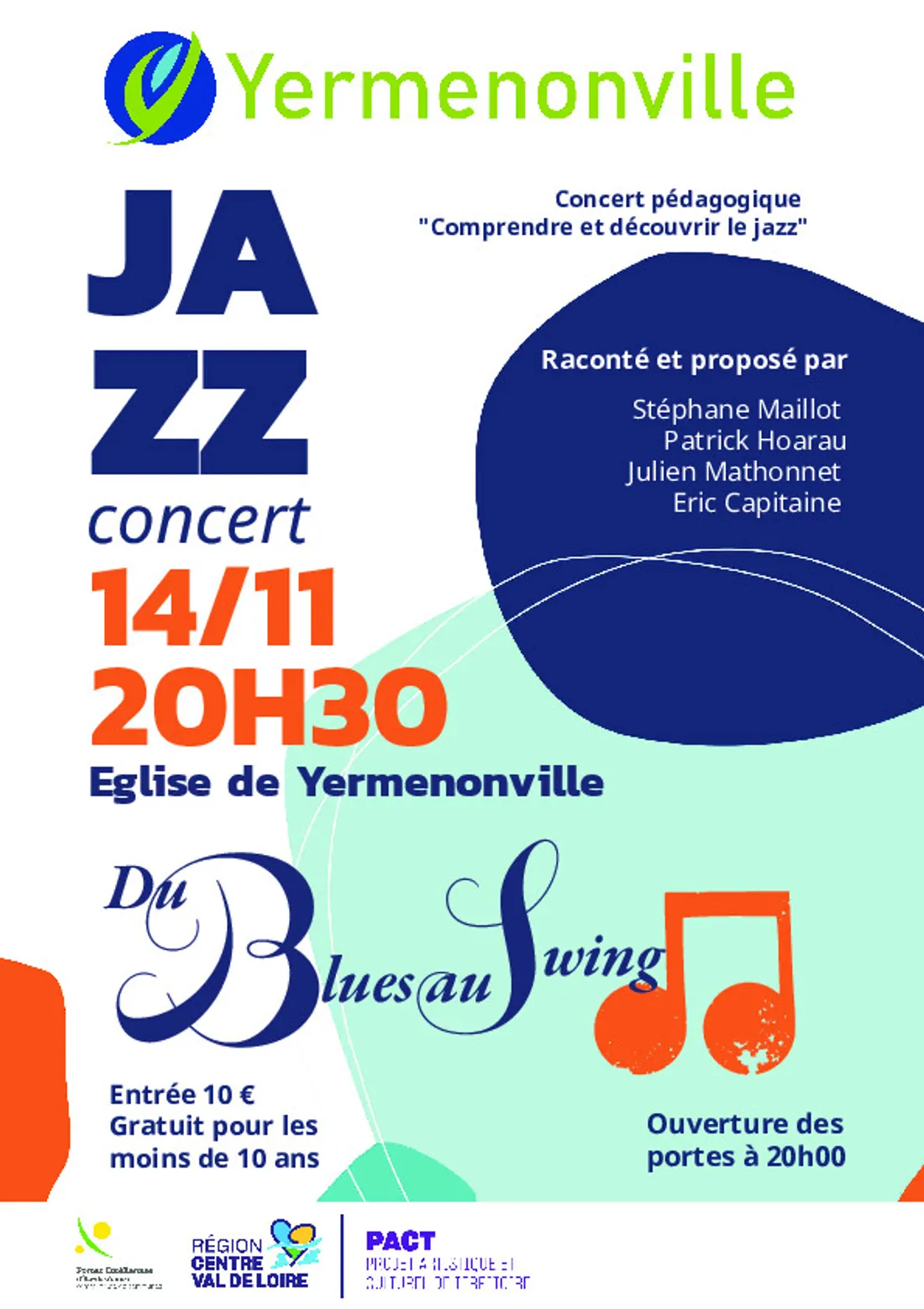 YERMENONVILLE - Concert Jazz : Du Blues au swing